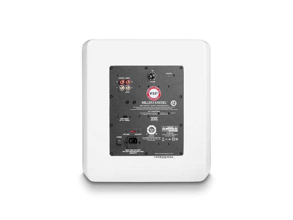 MK Sound V12+ — Vista posteriore