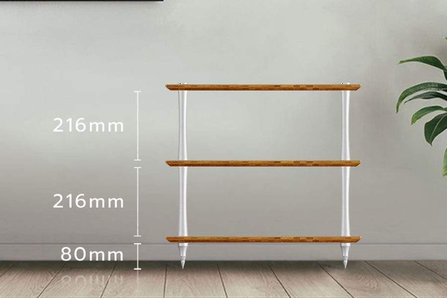 Mobile per elettroniche | Q4EVO squared - Quadraspire, 3 ripiani