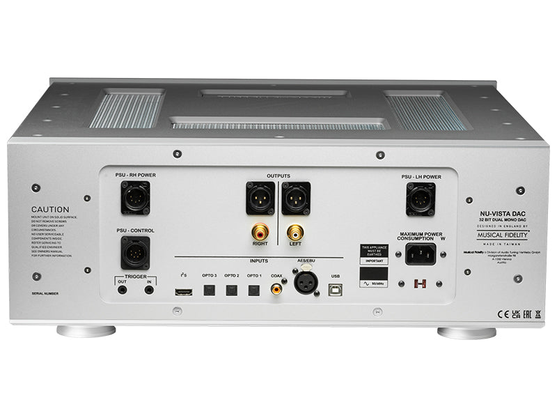 Nu-Vista DAC — Vista posteriore