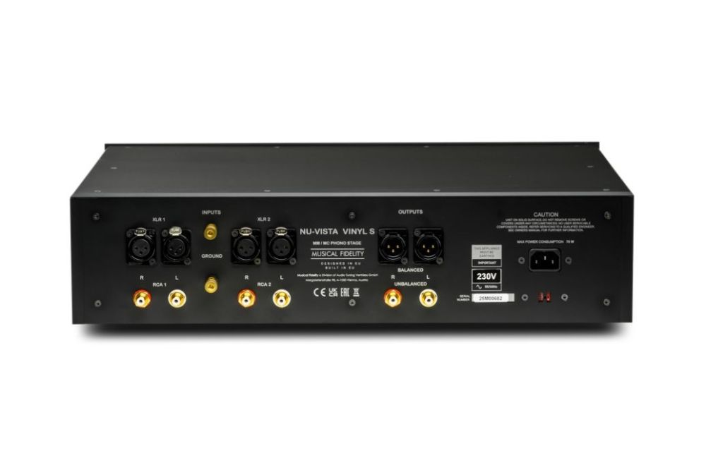 Musical Fidelity Nu-Vista Vinyl S, vista posteriore