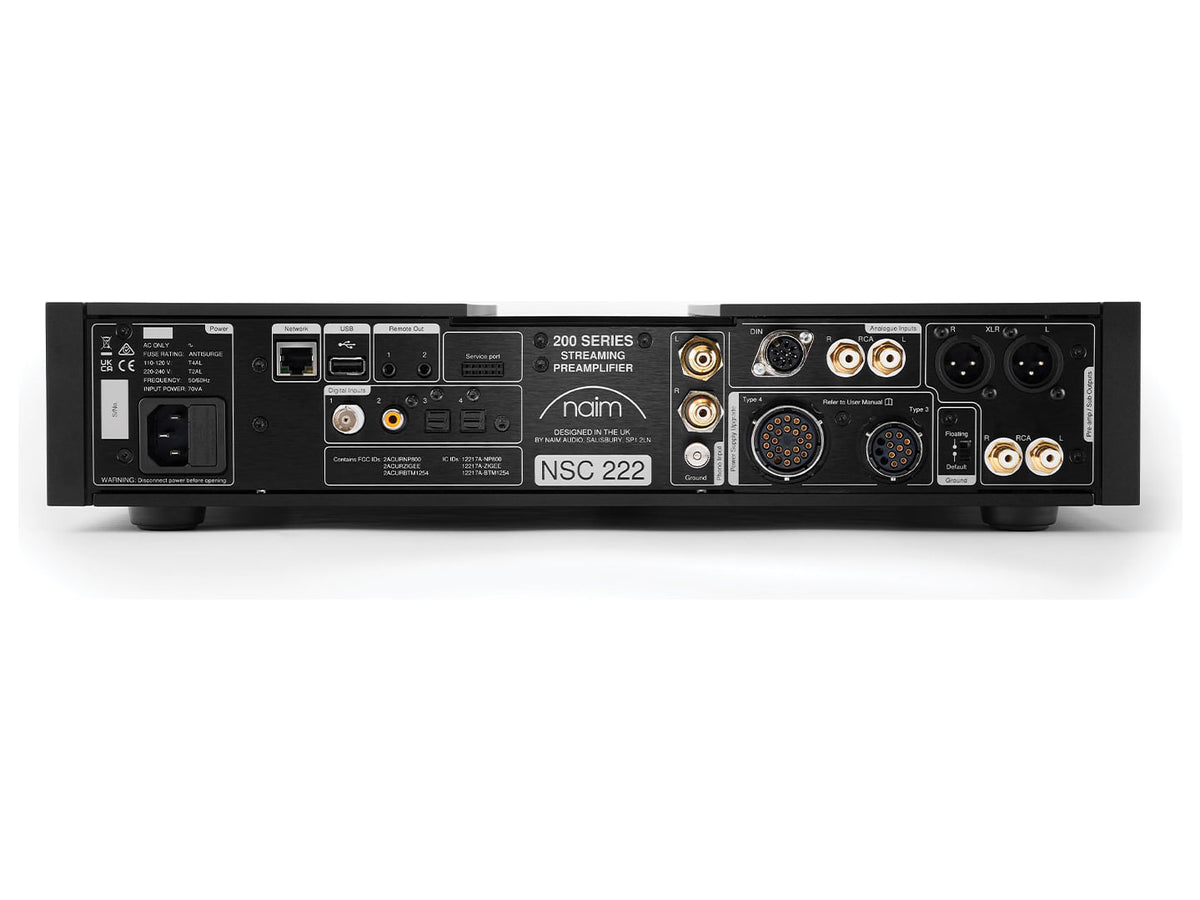 Naim NSC 222 — Vista posteriore