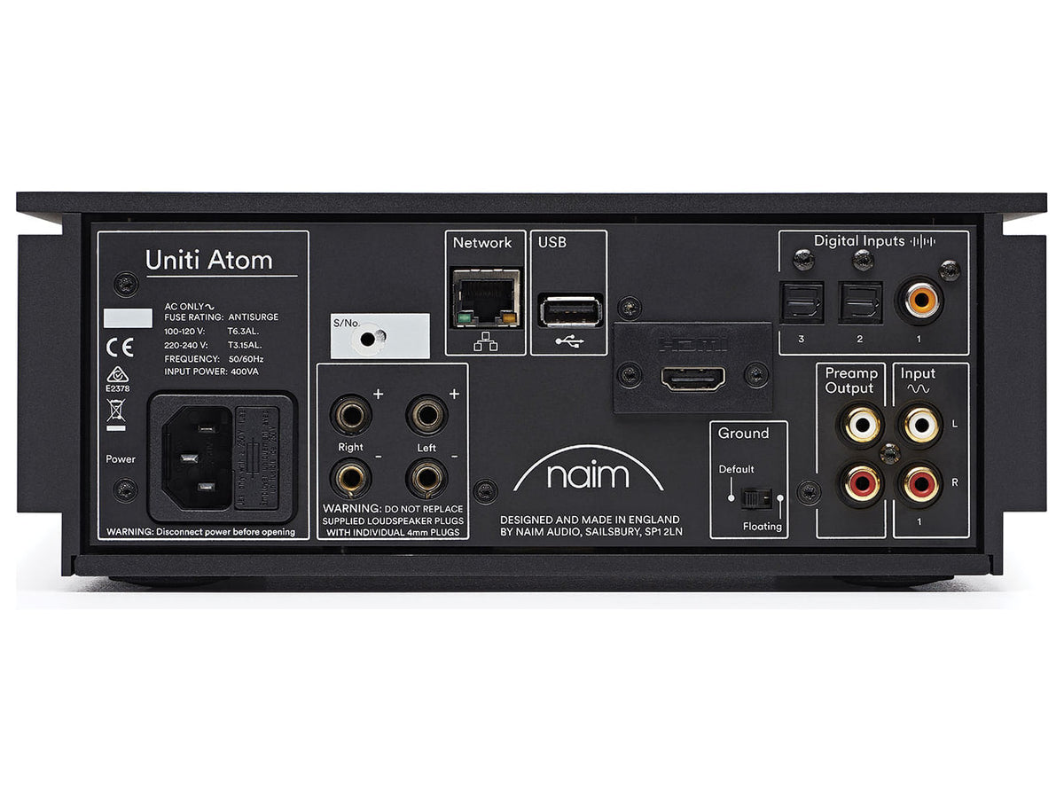 Naim Uniti Atom HDMI EX-Demo — Vista posteriore