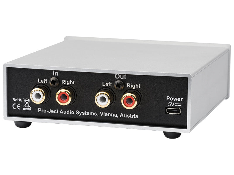 Pro-Ject Head Box S2 New, Vista posteriore Finitura Silver