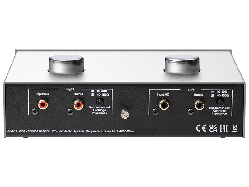 Pro-Ject MC Step Up Box S3, vista posteriore