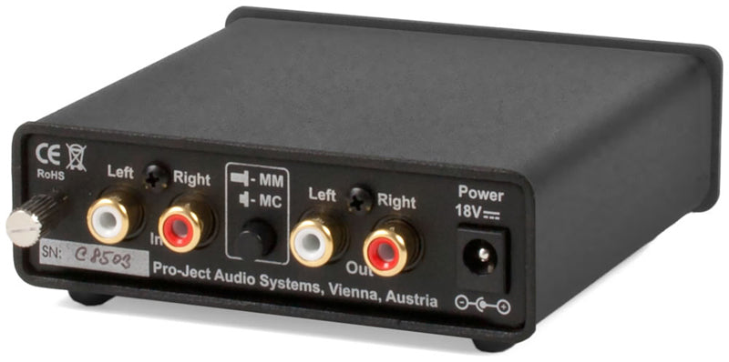 Pro-Ject Phono Box, vista posteriore