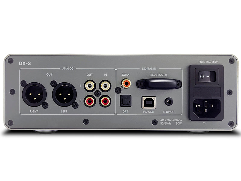 Rotel DX-3 — Vista posteriore