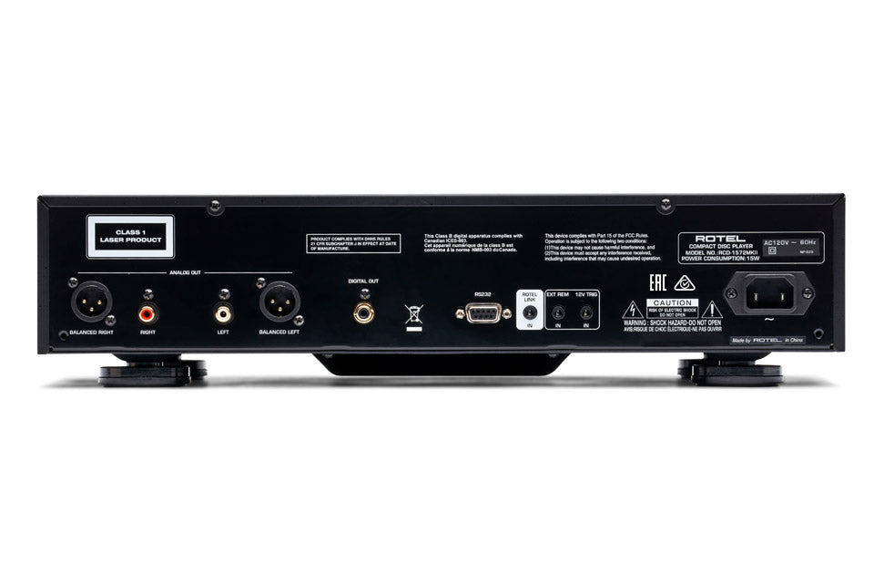 Rotel RCD-1572 MKII — Vista posteriore