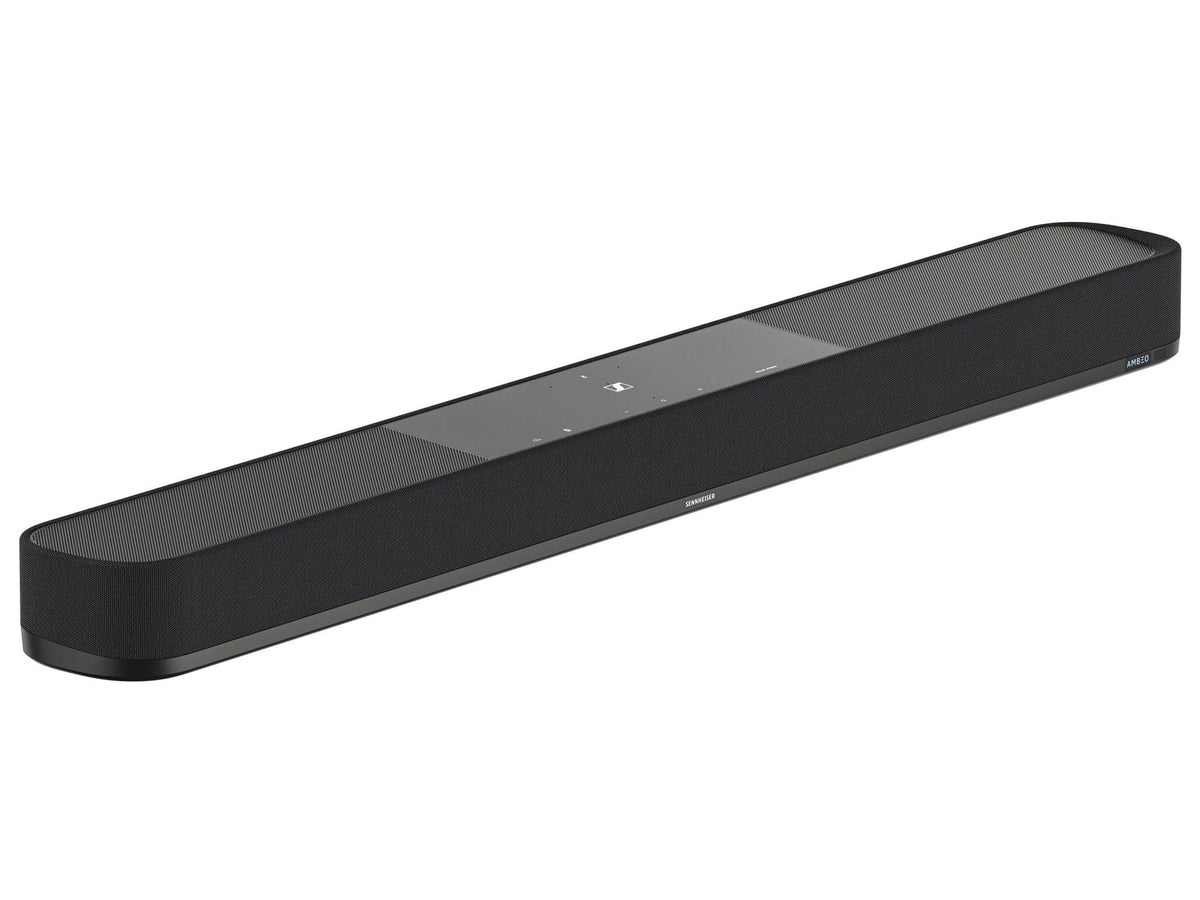 Sennheiser AMBEO Soundbar Plus, vista di tre quarti