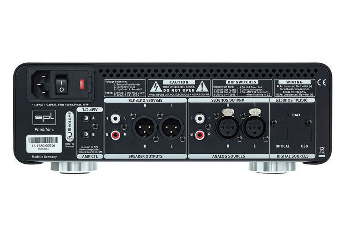 SPL Phonitor X, vista posteriore