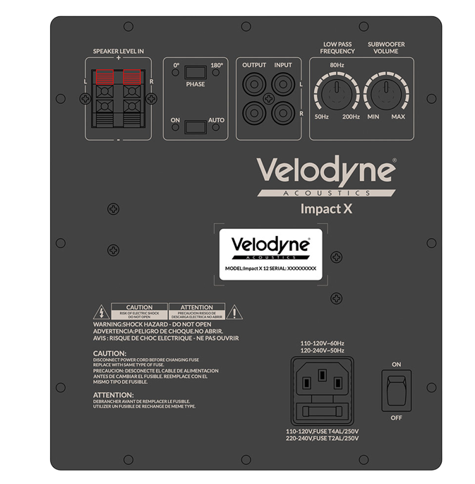 Velodyne Impact X 12, vista posteriore