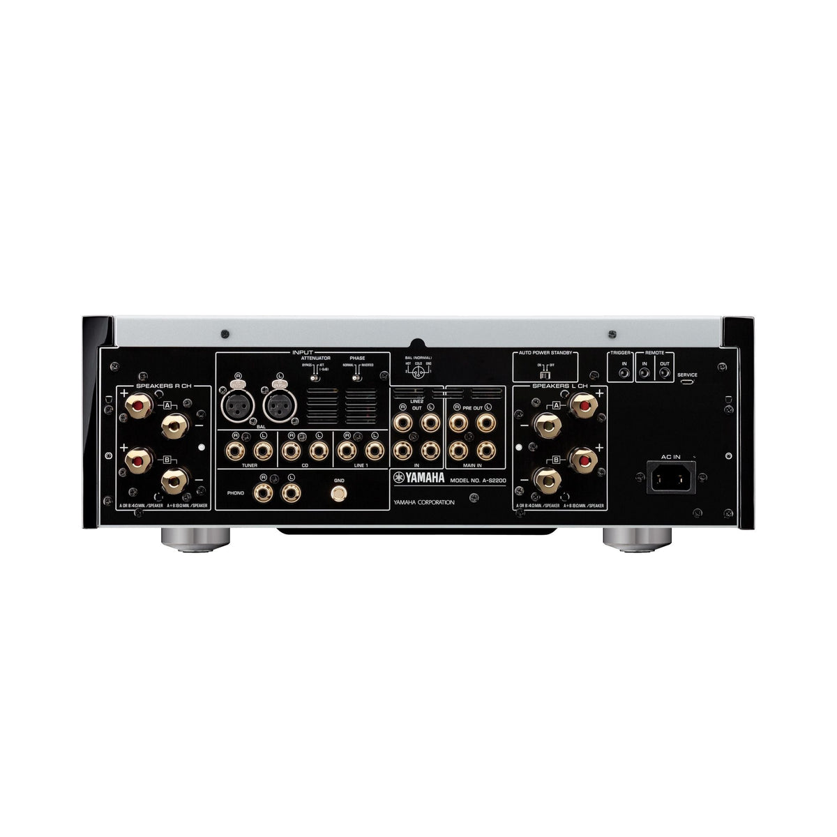 Yamaha A-S2200 — Vista posteriore